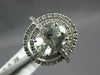 WIDE 2.81CT DIAMOND & AAA GREEN AMETHYST 14KT WHITE GOLD OVAL & ROUND HALO RING