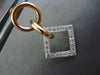 ESTATE .46CT DIAMOND 14KT WHITE & ROSE GOLD 3D CIRCLE & SQUARE HANGING EARRINGS