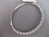 1.64CT DIAMOND 14KT WHITE GOLD MULTI FLOWER SEMI ETERNITY CUFF BANGLE BRACELET