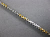 ESTATE 1.37CT DIAMOND 14KT 2 TONE GOLD 3D MULTI BEAD BY THE YARD TENNIS BRACELET