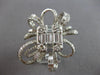 EXTRA LARGE 4.95CT DIAMOND 18KT WHITE GOLD 3D ROUND & BAGUETTE ENGAGEMENT RING