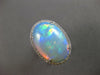 EXTRA LARGE 18.05CT DIAMOND & AAA AUSTRALIAN OPAL 14KT WHITE GOLD OVAL LOVE RING