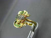 ANTIQUE 1.04CT MULTI DIAMONDS & AAA GEMSTONES 18K YELLOW GOLD FLOATING FROG RING