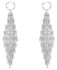 EXTRA LARGE 12.12CT DIAMOND 18KT WHITE GOLD ROUND & BAGUETTE CHANDELIER EARRINGS
