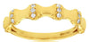 ESTATE 0.14CT DIAMOND 14KT YELLOW GOLD 3D CLASSIC ROUND BAMBOO FUN RING