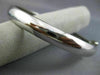 ESTATE WIDE 14KT WHITE GOLD 3D CLASSIC HANDCRAFTED 8MM BANGLE BRACELET #26198