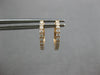 ESTATE SMALL .14CT DIAMOND 18KT ROSE GOLD 3D CLASSIC ROUND HUGGIE FUN EARRINGS