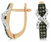 .47CT WHITE & CHOCOLATE FANCY DIAMOND 14KT ROSE GOLD 3D X LOVE HANGING EARRINGS