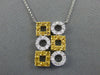 .55CT DIAMOND & AAA YELLOW SAPPHIRE 14KT WHITE GOLD SQUARE & ROUND FUN NECKLACE