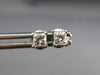ESTATE .40CT DIAMOND 14KT WHITE GOLD 3D CLASSIC SOLITAIRE STUD EARRINGS #17279
