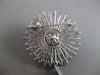 EXTRA LARGE AAA AMETHYST & PINK SOUTH SEA PEARL 18K WHITE GOLD 3D BROOCH PENDANT
