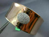 ESTATE LARGE 1.20CT DIAMOND 18KT ROSE GOLD 3D OVAL PAVE CLUSTER BANGLE BRACELET