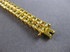 WIDE 17.75CT FANCY YELLOW DIAMOND 18KT YELLOW GOLD 3D DOUBLE ROW TENNIS BRACELET