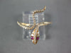 ESTATE .20CT DIAMOND & AAA RUBY 14KT ROSE GOLD 3D CLASSIC SNAKE FUN RING