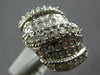 ESTATE WIDE 1.03CT DIAMOND 14KT WHITE GOLD CLASSIC MULTI ROW MULTI LEAF FUN RING