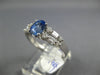 ESTATE 1.81CT DIAMOND & AAA SAPPHIRE 18KT WHITE GOLD 3D OVAL ENGAGEMENT RING