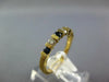ESTATE .67CT DIAMOND & AAA SAPPHIRE 14KT YELLOW GOLD 3D 7 STONE ENGAGEMENT RING
