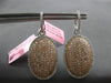 LARGE 3.61CT WHITE & PINK DIAMOND 18KT WHITE & ROSE GOLD OVAL HALO FUN EARRINGS