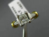 ESTATE .66CT PRINCESS DIAMOND PLATINUM & 18KT YELLOW GOLD ENGAGEMENT RING #14434
