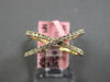 ESTATE .47CT DIAMOND 14K YELLOW GOLD 3D CLASSIC CRISS CROSS X INFINITY LOVE RING