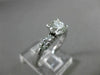 ANTIQUE .93CT DIAMOND PLATINUM SOLITAIRE FISHTAIL 5 STONE ENGAGEMENT RING #19022