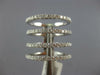 ESTATE LARGE 1.02CT DIAMOND 18KT WHITE GOLD 3D MULTI ROW DETACHED BAR FUN RING
