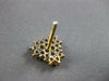 ESTATE 1.0CT DIAMOND 14KT 2 TONE GOLD CLUSTER HEART SHAPE TRILLION STUD EARRINGS