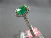 4.49CT DIAMOND & AAA EMERALD 18KT 2 TONE GOLD CLASSIC ROUND HALO ENGAGEMENT RING
