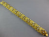 ESTATE WIDE 1.36CT DIAMOND 18KT YELLOW GOLD 3D HANDCRAFTED MULTI LEAF BRACELET