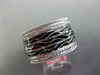 WIDE .45CT DIAMOND & BLACK ENAMEL 18KT WHITE GOLD ETERNITY COMFORT FIT FUN ING