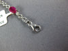 4.53CT DIAMOND & AAA RUBY 14KT WHITE GOLD OVAL 3 STONE PANTHER TENNIS BRACELET