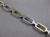 1.08CT DIAMOND 14KT 2 TONE GOLD 3D ROUND OVAL LINK BY THE YARD TENNIS BRACELET