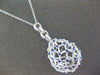 EXTRA LARGE 9.40CT DIAMOND & AAA SAPPHIRE PLATINUM 3D LOVE KNOT FLOATING PENDANT