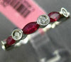 ESTATE 1.03CT DIAMOND & AAA RUBY 18KT WHITE GOLD SEMI ETERNITY ANNIVERSARY RING