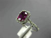1.83CT DIAMOND & AAA RUBY 14KT WHITE GOLD 3D OVAL OCTAGON HALO ENGAGEMENT RING