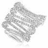 ESTATE WIDE 1.99CT DIAMOND 18KT WHITE GOLD 3D OPEN FILIGREE ANNIVERSARY RING