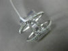 ESTATE WIDE .27CT DIAMOND 18KT WHITE GOLD 3D TWO ROW OPEN INFINITY LOVE RING