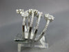 EXTRA LARGE 1.47CT DIAMOND 18K WHITE GOLD MULTI ROW CRISS CROSS FLOWER LOVE RING