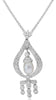 .75CT DIAMOND & AAA SOUTH SEA PEARL 14KT WHITE GOLD FILIGREE TEAR DROP PENDANT