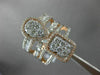 ESTATE LARGE 1.62CT ROUND & BAGUETTE DIAMOND 14KT YELLOW GOLD MULTI ROW FUN RING