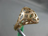 ESTATE LARGE .29CT DIAMOND 18K WHITE & ROSE GOLD HANDCRAFTED FILIGREE MATTE RING