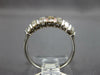 ESTATE .75CT DIAMOND 14K WHITE GOLD CLASSIC 2 ROW ROUND WEDDING ANNIVERSARY RING