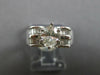 ESTATE LARGE 1.86CT DIAMOND PLATINUM 3D OVAL & BAGUETTE CLASSIC ENGAGEMENT RING