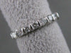 ESTATE ROUND DIAMOND ANNIVERSARY RING CHANNEL 14K WHITE GOLD WEDDING BAND #11387