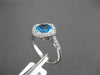 ESTATE 1.60CTW DIAMOND & AAA BLUE TOPAZ 14KT WHITE GOLD FILIGREE MILGRAIN RING