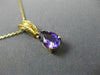 ESTATE .50CT AAA AMETHYST 14KT YELLOW GOLD 3D TEAR DROP FLOATING PENDANT #22991