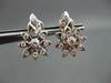 ANTIQUE LARGE .85CT DIAMOND 14KT W GOLD ETOILE FLOWER CLIP ON EARRINGS #ELV22