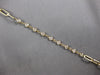 LONG .79CT DIAMOND 14KT YELLOW GOLD CLASSIC BEZEL 9 STONE OVAL LINK FUN BRACELET