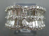 WIDE 2.06CT DIAMOND 18KT WHITE GOLD ROUND BAGUETTE & MARQUISE ANNIVERSARY RING