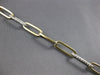 ESTATE 1.54CT DIAMOND 14KT 2 TONE GOLD 3D OVAL LINK BY THE YARD TENNIS BRACELET